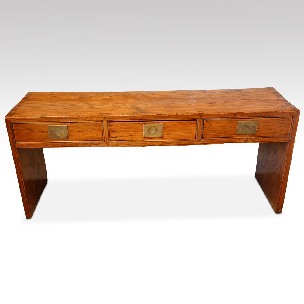 Chinese-Elm-side-table.jpg Chinese Elm low side table - Image 1