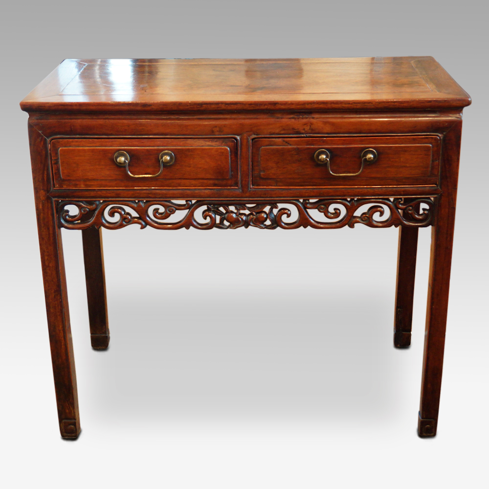 Chinese-hardwood-sidetable.jpg Chinese hardwood side table - Image 1