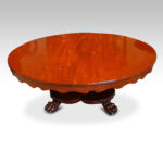 Circular mahogany coffee table