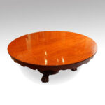 Circular mahogany coffee table - Image 3