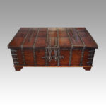 Colonial iron bound merchant chest - Image 8