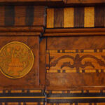 Dutch amboyna inlaid display cabinet - Image 4