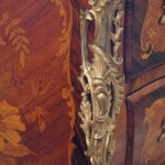 Continental marquetry bombe commode - Image 3
