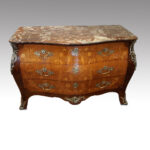 Continental marquetry bombe commode