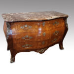 Continental marquetry bombe commode - Image 3