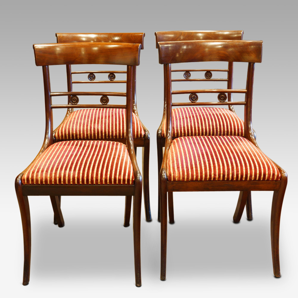 DSC00552.jpg Set of 4 Regency mahogany dining chairs - Image 1