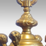 Edwardian brass 8 light chandelier - Image 6