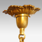 Edwardian brass 8 light chandelier - Image 7