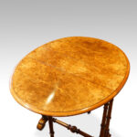 Victorian burr walnut baby Sutherland table - Image 6