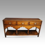 Antique South Wales oak dresser base
