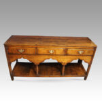 Antique South Wales oak dresser base - Image 8