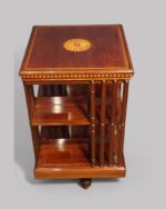 Edwardian inlaid revolving bookcase - Image 7