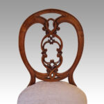 Set of 4 Victorian walnut dining chairs - Image 2