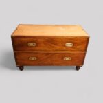 Victorian mahogany campaign chest - Image 8