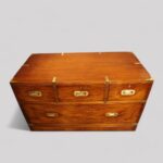 Victorian mahogany campaign chest - Image 3