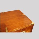 Victorian mahogany campaign chest - Image 4