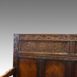 Edwardian oak settle - Image 4