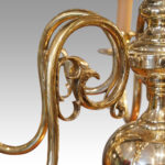 Dutch brass chandelier with 6 arms - Image 2