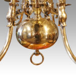 1930's Dutch brass chandelier - Image 8