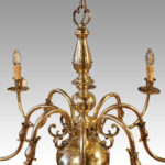 1930's Dutch brass chandelier - Image 2