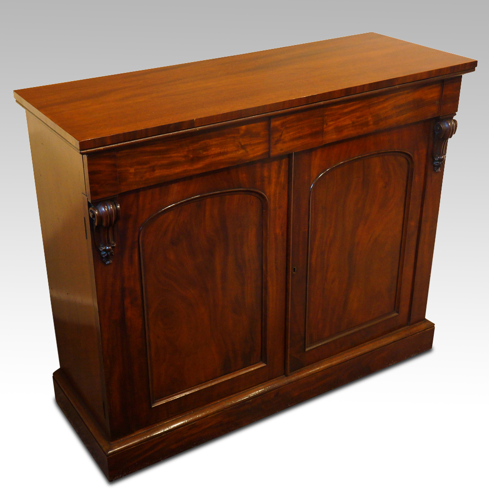 Early-Victorian-mahogany-sidecabinet-chiffonier.jpg Victorian mahogany chiffonier sideboard - Image 1