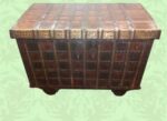 Antique Eastern Hardwood and Decorated Dowry Treasure Chest