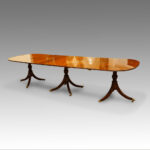 Edwardian mahogany triple pillar dining table SOLD