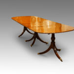 Edwardian mahogany triple pillar dining table SOLD - Image 4