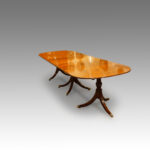 Edwardian mahogany triple pillar dining table SOLD - Image 5
