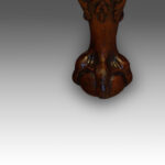 Edwardian camel back leather sofa - Image 9