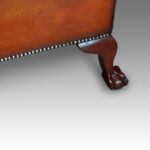 Edwardian camel back leather sofa - Image 5