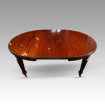 Edwardian circular extending dining table - Image 6