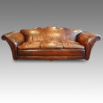 Edwardian country house leather sofa - Image 2