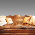 Edwardian country house leather sofa - Image 3
