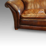 Edwardian country house leather sofa - Image 4