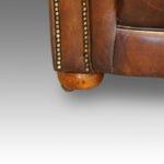 Edwardian country house leather sofa - Image 7