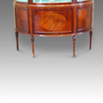 Edwardian inlaid mahogany demi lune display cabinet - Image 2