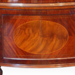 Edwardian inlaid mahogany demi lune display cabinet - Image 5