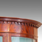 Edwardian inlaid mahogany demi lune display cabinet - Image 4