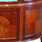 Edwardian inlaid mahogany demi lune display cabinet - Image 3