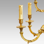 Edwardian double height bronze chandelier - Image 6