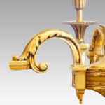 Edwardian double height bronze chandelier - Image 7