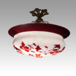 Edwardian cameo glass hanging ceiling fitting - Image 2