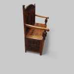 Edwardian golden oak settle - Image 6