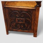 Edwardian golden oak settle - Image 3