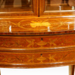 Edwardian inlaid bookcase display cabinet - Image 2