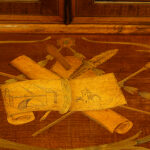 Edwardian inlaid bookcase display cabinet - Image 4