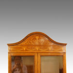 Edwardian inlaid bookcase display cabinet - Image 5
