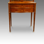 Edwardian inlaid bookcase display cabinet - Image 7