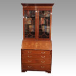 Edwardian inlaid bureau bookcase